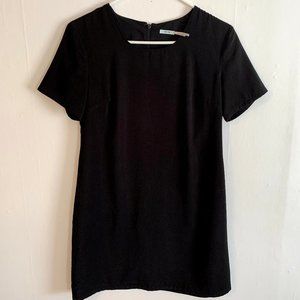 Black mini shift dress